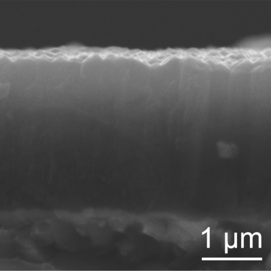 REM-Aufnahme einer CrAlN-Dünnschicht