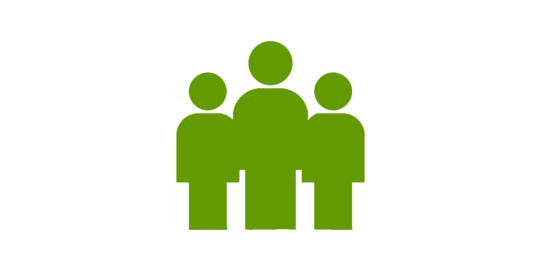 Icon Menschengruppe grünes Icon einer Menschengruppe